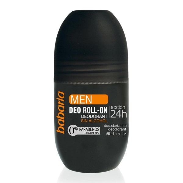 Babaria men desodorante roll-on sin alcohol accion 24h 50ml